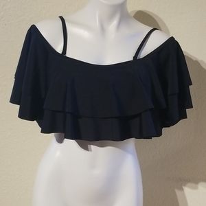 Lg ruffle swim top‎